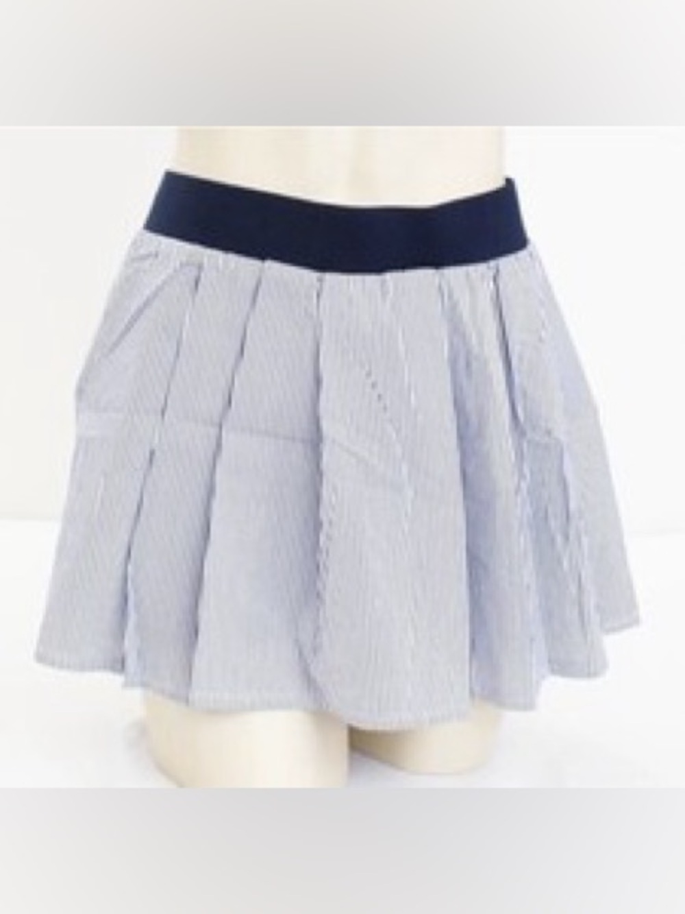 Fila Black & White Pinstripe Skort with Black Waistband